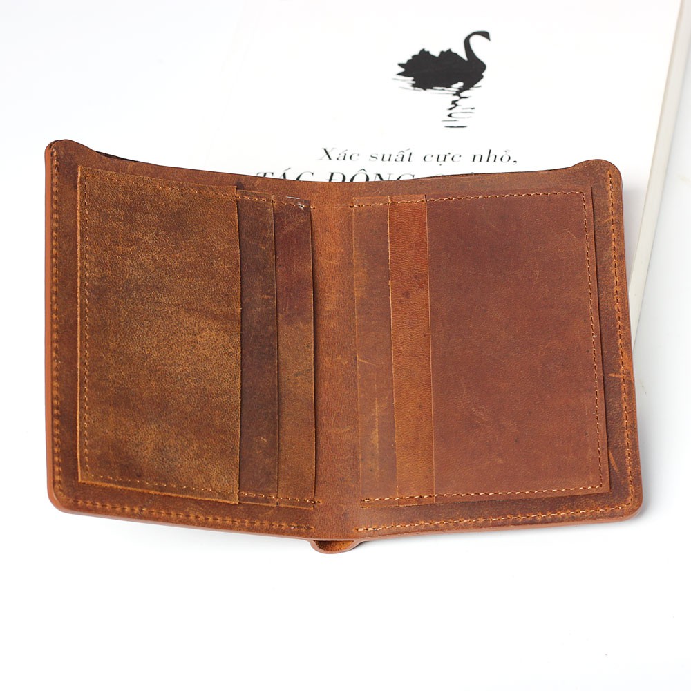 Ví Da Nam Đứng - Ví Da Bò Sáp Cao Cấp (VDSD_01)