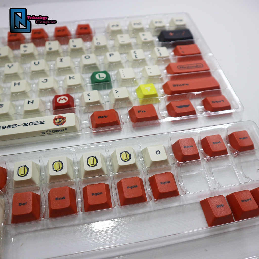 Bộ Keycap Mario PBT 122 Nút Phù Hợp Các Layout Bàn Phím Cơ 61/64/68/75/84/87/98/104 Phổ Biến Trên Thị Trường