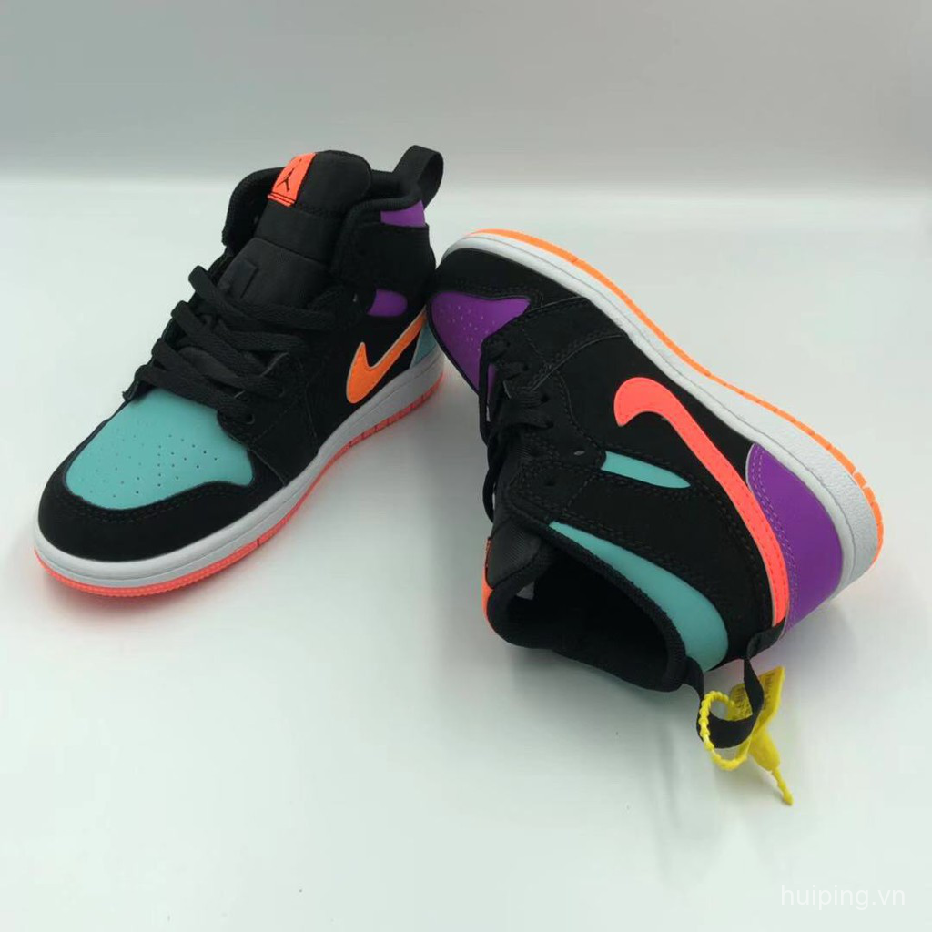 * Ready Stock *Nike AJOne new ThreeM phản quang âm dương giày bóng rổ Giày trẻ em chạy p8lN