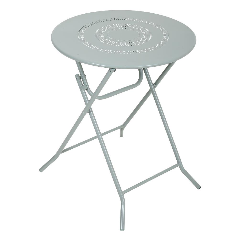 HomeBase FURDINI Bộ bàn 2 ghế bằng thép có thể gấp gọn W60xH73xD60cm màu xanh lá