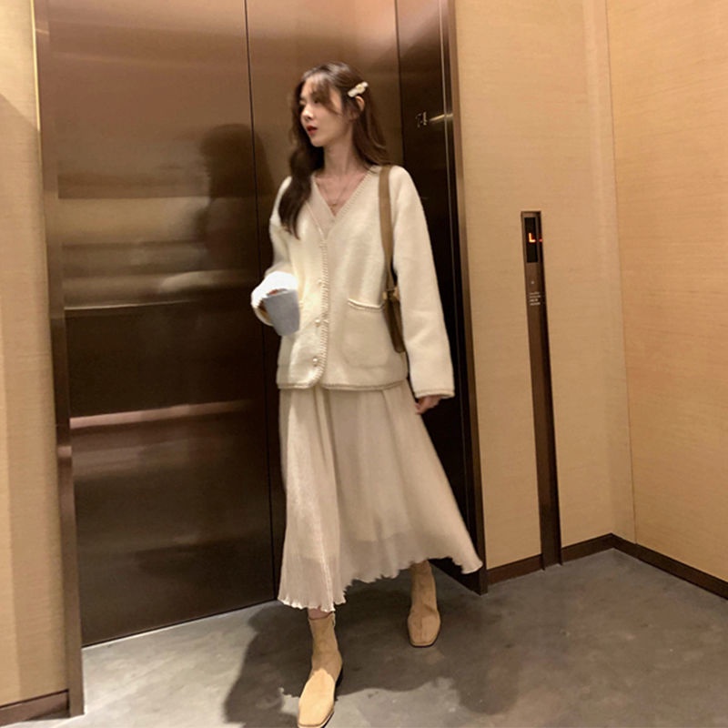 Áo khoác cardigan dệt kim thời trang thu đông Hàn Quốc mới cho nữ