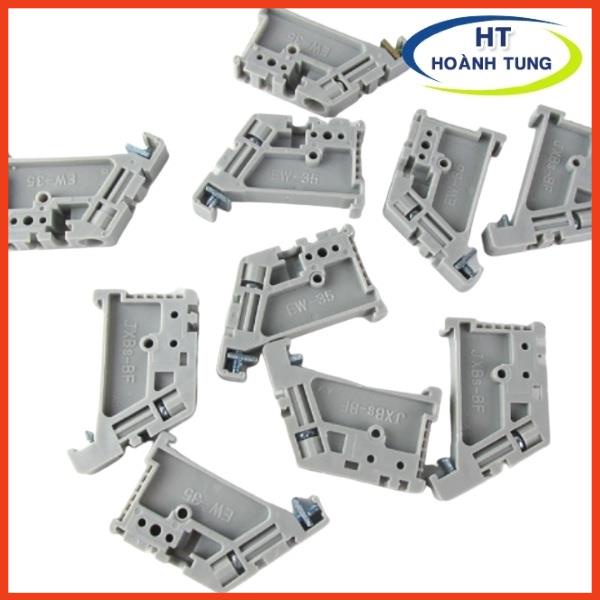 Vít kẹp đa năng EW-35 (10pcs/túi) màu xám chặn cuối chốt giữ cầu đấu terminal trên thanh ray nhôm 35mm trong tủ điện