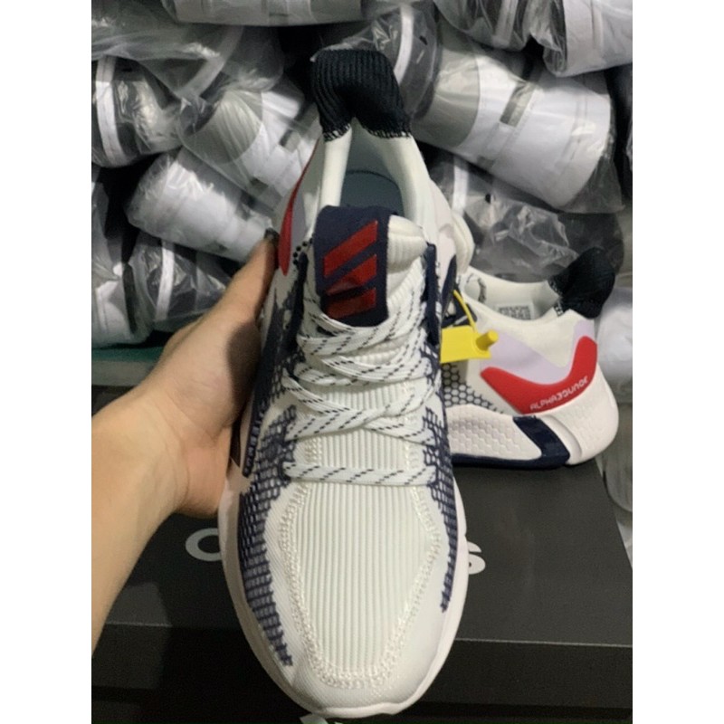 Giày alphabounce 2021 trắng đỏ hàng cao cấp