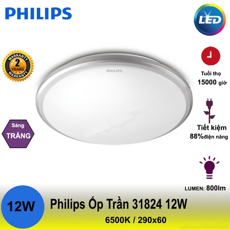 ĐÈN ỐP TRẦN LED 31824 TWIRLY 12W |PHILIPS CHÍNH HÃNG|