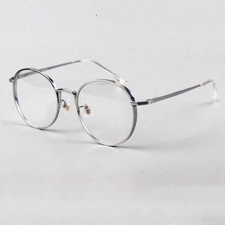 Kính Giả Cận, Gọng Kính Cận Mắt Tròn Viền Dày Tròn Bạc Đen Không Độ Hàn Quốc Jolie Eyewear 0121