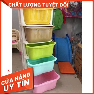 Tủ Nhựa Đa Sắc Ngăn Kéo 5 Tầng Có Bánh Xe Hàng Việt Nhật, Đựng Đồ Chơi Quần Áo.