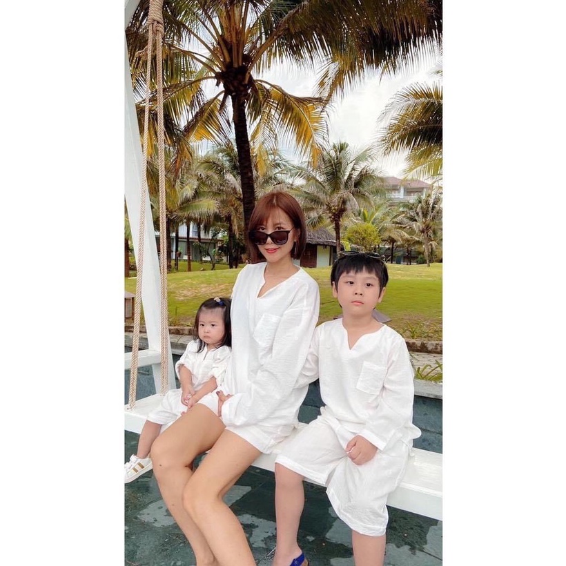 Áo đũi xước nhật cổ đức cao cấp quần short nam nữ Chất siêu Mềm mát đồ bơi đi biển