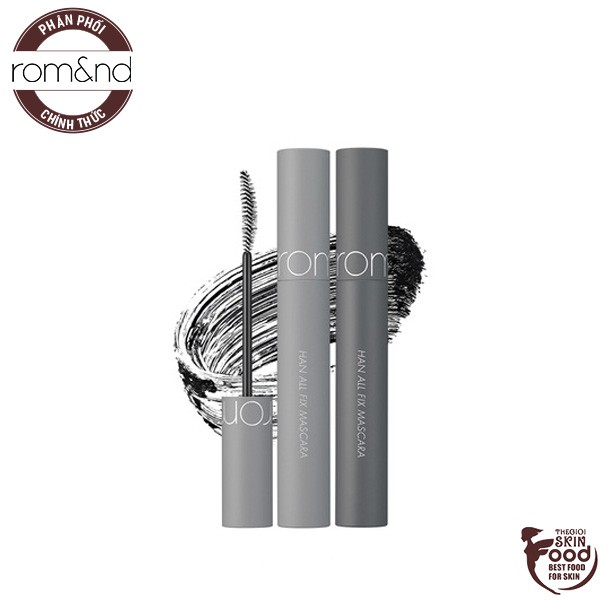 [Han All Line] Mascara Chuốt Mi Siêu Dài Và Cong Mi Tự Nhiên, Chống Trôi Hiệu Quả Romand Han All Fix Mascara 7g