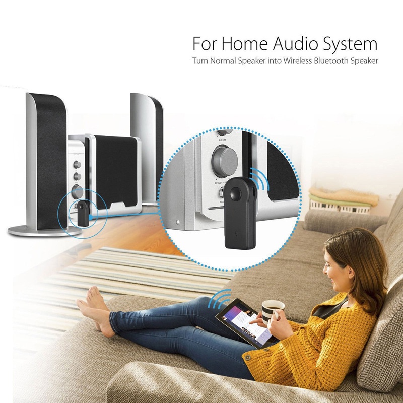 Thiết Bị Truyền Nhận Tín Hiệu Bluetooth 5.0 Không Dây 2 Trong 1 Giắc Cắm 3.5mm Cho Xe Hơi