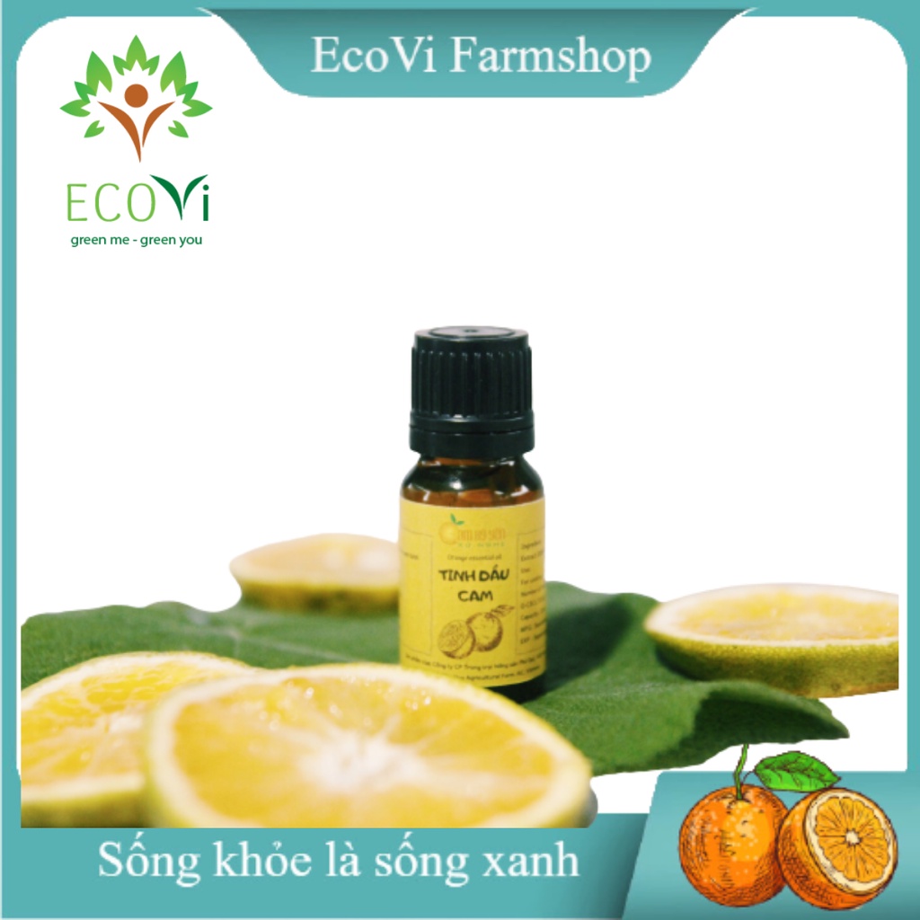 Tinh dầu cam EcoVi,tinh dầu chiết suất 100% từ vỏ cam sinh thái,đạt chuẩn VIETGAP
