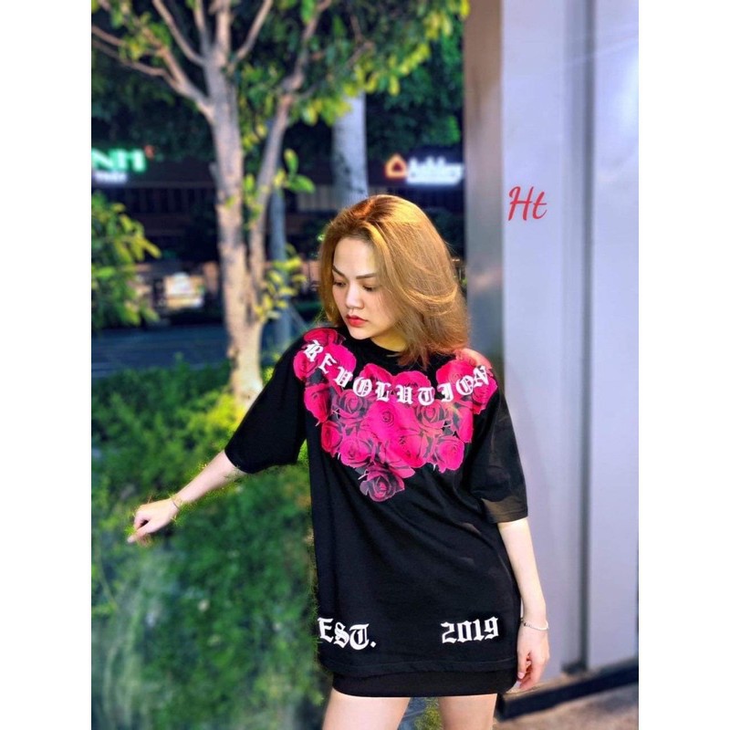 Áo thun nam nữ [ Áo phông đẹp ] với hình in hoa hồng cực HOT chất vải dày dặn, thoáng mát mặc thoải mái M1 | BigBuy360 - bigbuy360.vn