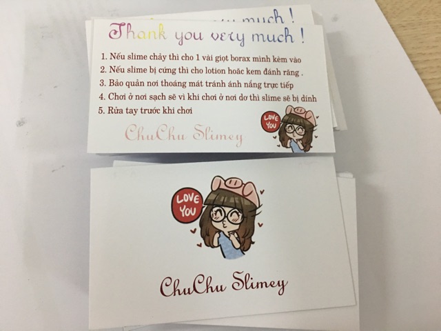 Combo 100 chiếc Namecard Slimey