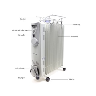 [GIAN HÀNG UY TÍN] [HÀNG CHÍNH HÃNG] Máy sưởi dầu TIROSS TS924 (11 thanh)