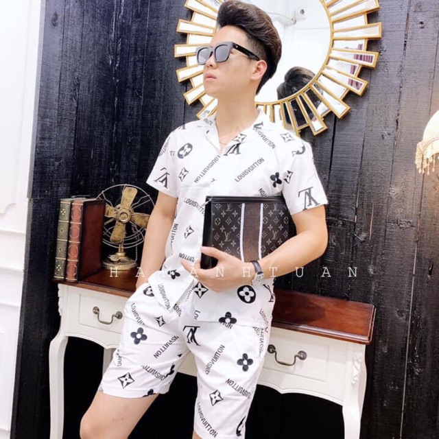 Bộ Lụa Louis Hàng Đẹp [ Hai Màu Trắng - Đen ]