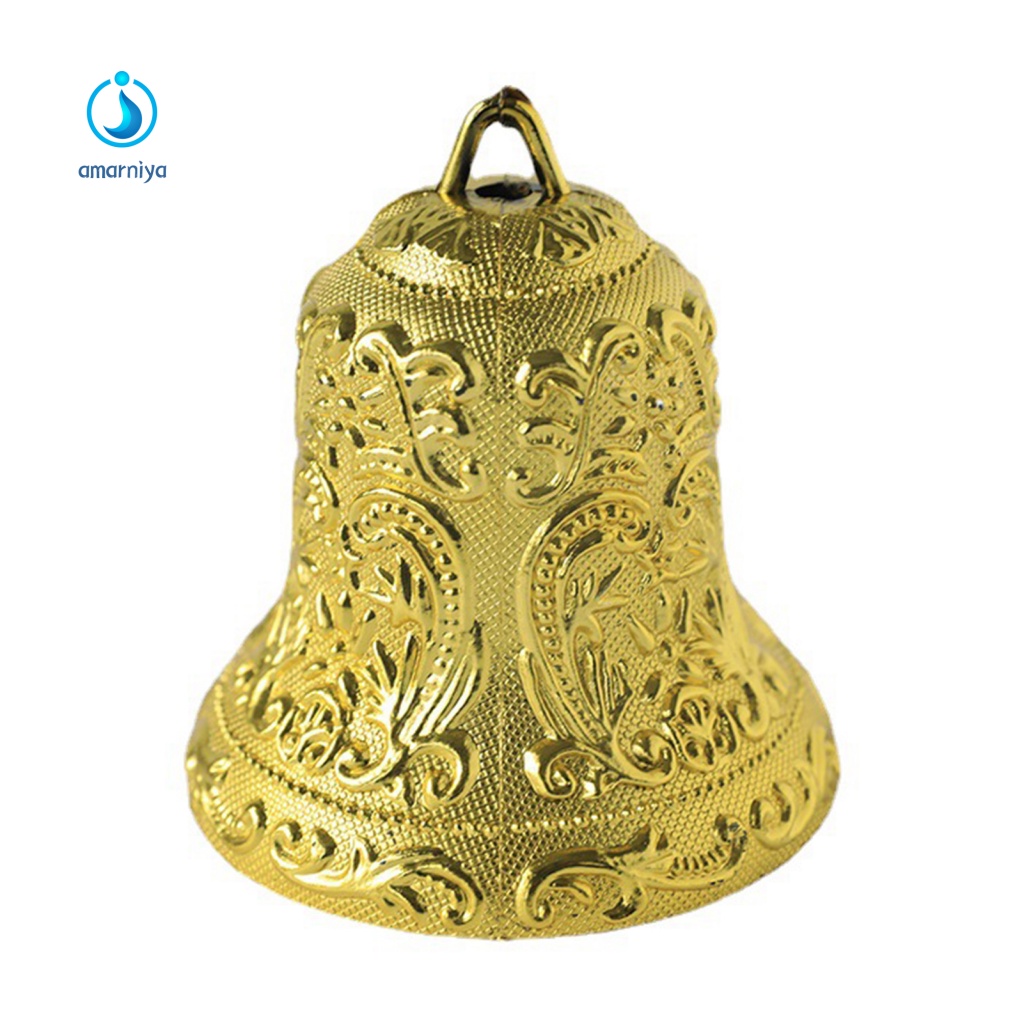 Chuông Giáng Sinh Bằng Nhựa Kích Thước 6 / 8 / 10cm Có Lỗ Treo Trang Trí Cửa Sổ