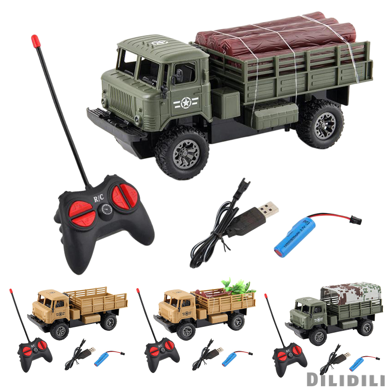 4CH Electric RC Construction Truck 1:20 Scale LED Light Remote Control 4WD 4x4 Off-Road Crawler Engineering Vehicle Kids Toy