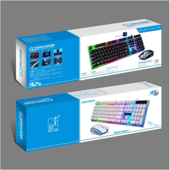 Bàn phím chuột máy tính Led RGB Coputa bàn phím giả cơ bàn phím chuột gaming có dây G21 | BigBuy360 - bigbuy360.vn