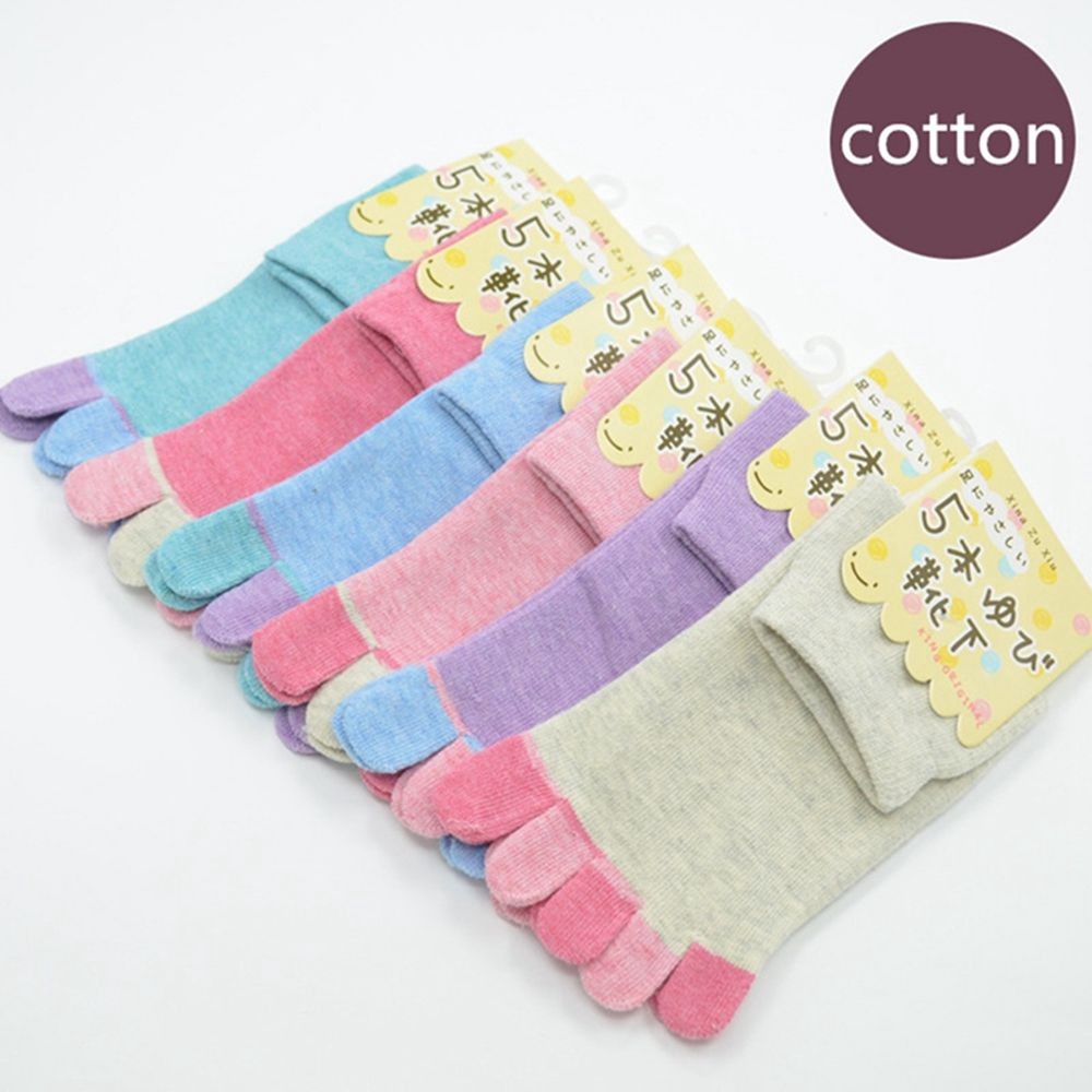 Vớ cổ cao thiết kế 5 ngón chân màu sắc ngọt ngào dễ thương cho nữ