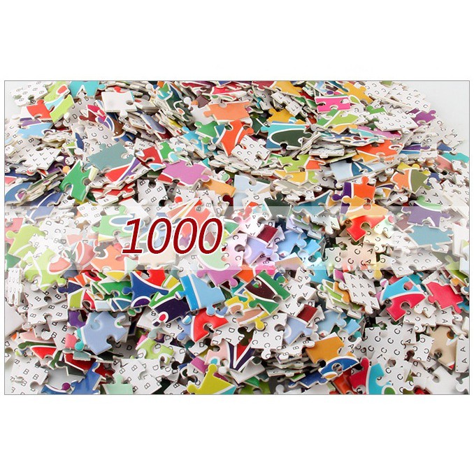 Tranh ghép hình puzzle 1000 mảnh giấy (LOẠI DAY) 50x70cm nhiều mẫu