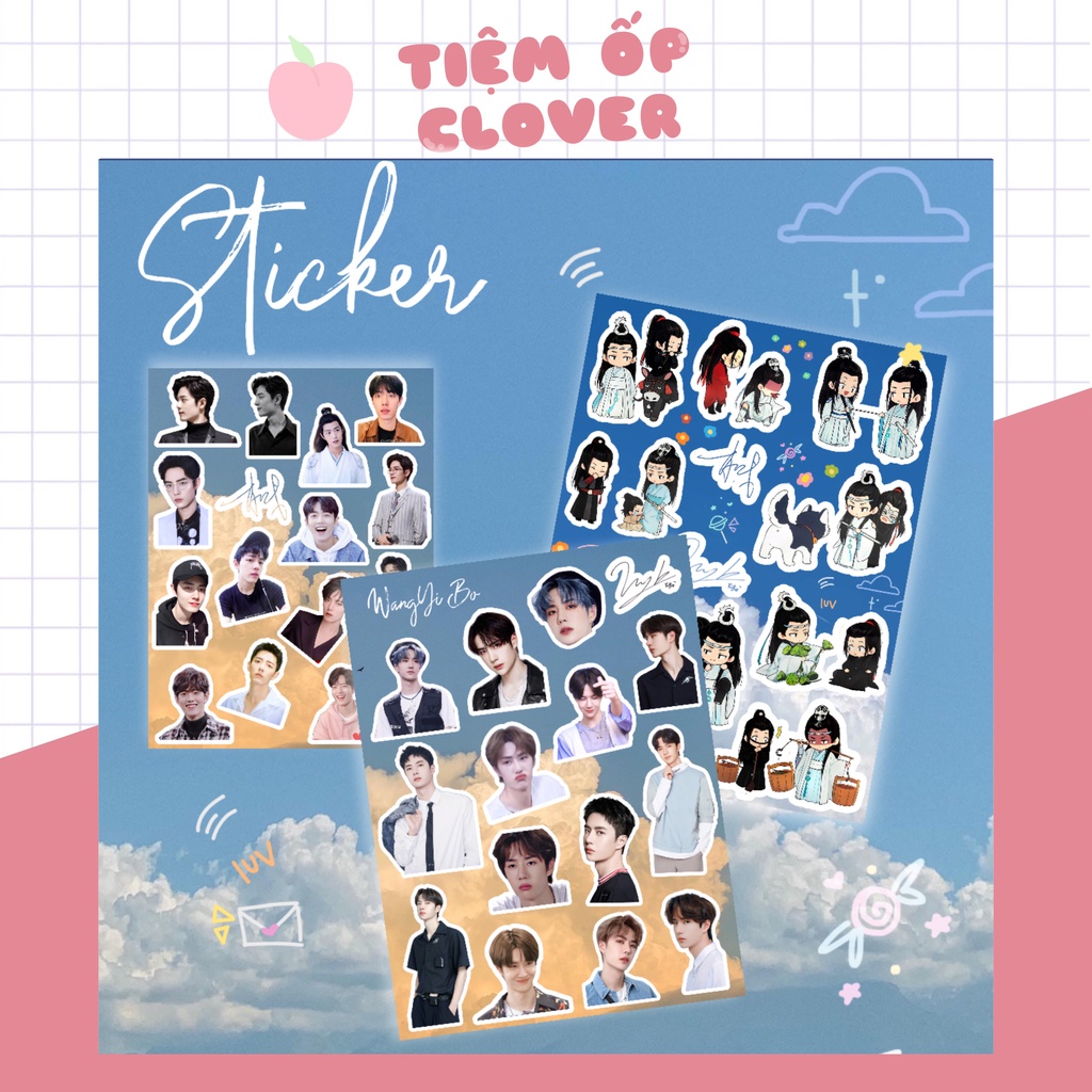 Sticker Vương Nhất Bác & Tiêu Chiến ( có ảnh thật shop chụp )
