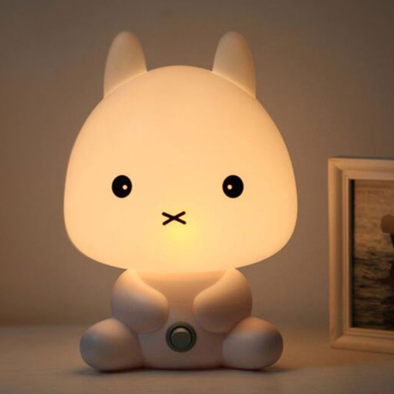Đèn ngủ sạc USB hình gấu trúc/thỏ hoạt hình cho bé