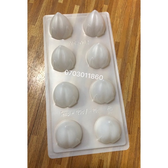 Khuôn trái đào  đổ thạch rau câu 3D, 4D