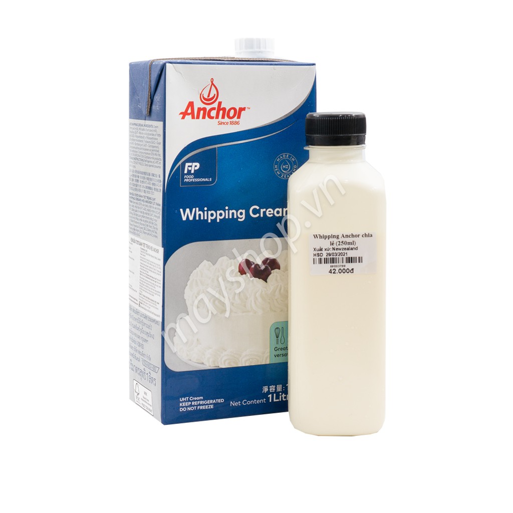 Kem sữa whipping cream anchor độ béo 36% - chỉ ship hỏa tốc tại hn - ảnh sản phẩm 2