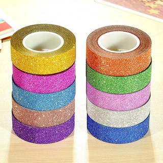 1 Cuộn Băng Keo Giấy washi 3M Màu Vàng/ Bạc/ Xanh Lá Trang Trí Nhà Cửa
