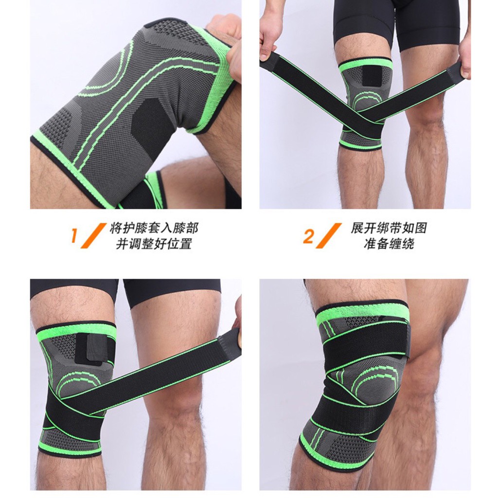Đai bảo vệ đầu gối cao cấp Aolikes chính hãng có đai cuốn bảo vệ khớp gối