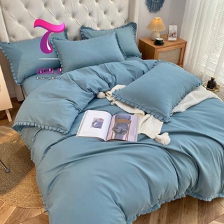 HÀNG MỚI-  Bộ Chăn Ga Cotton Đũi Xanh Blue- Cotton TC - BST Chăn Ga Gối TC