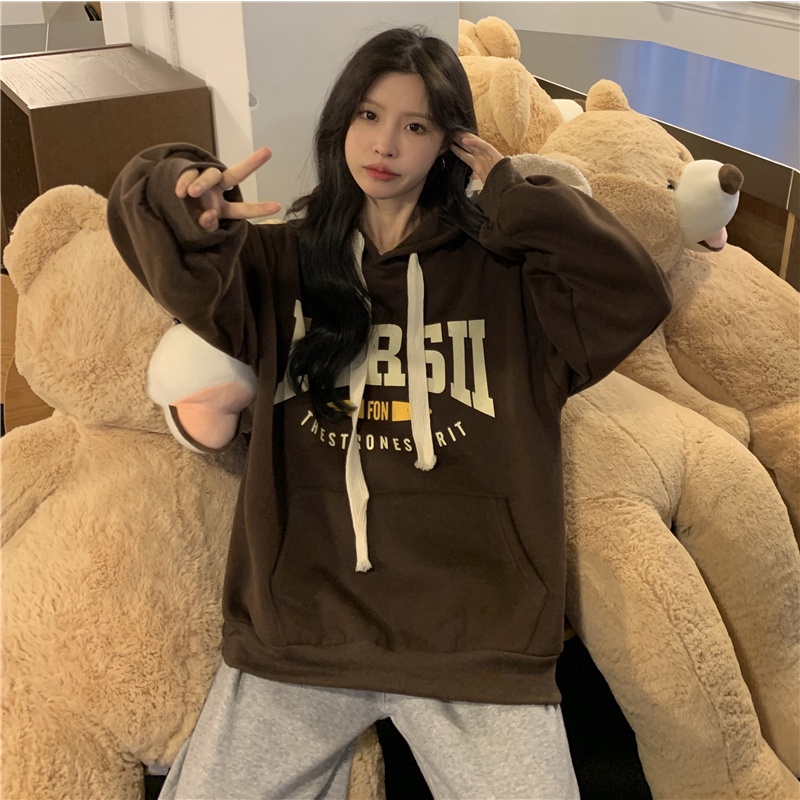 Áo hoodie SUXI dài tay thời trang Hàn Quốc cho nữ