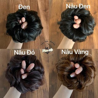 Tóc búi xoăn cột dây