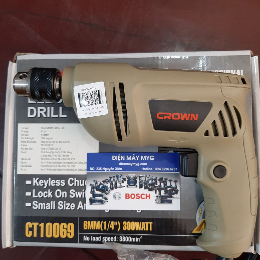 Máy khoan cầm tay Crown CT10069 (mã mới CT10125)