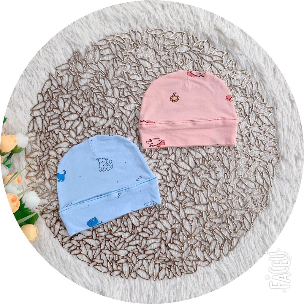 Mũ thun lạnh peptit cho bé sơ sinh  từ 3-6kg