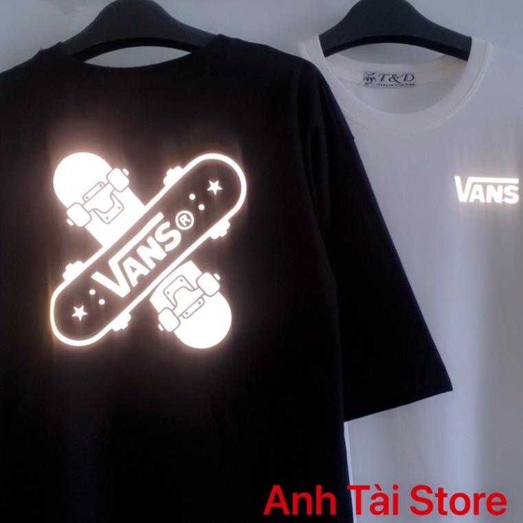 Áo thun tay lỡ phản quang phông Unisex nam nữ chất Premium Cotton oversize đến 75kg form rộng co dãn 4 chiều V.ans ATP11 | BigBuy360 - bigbuy360.vn