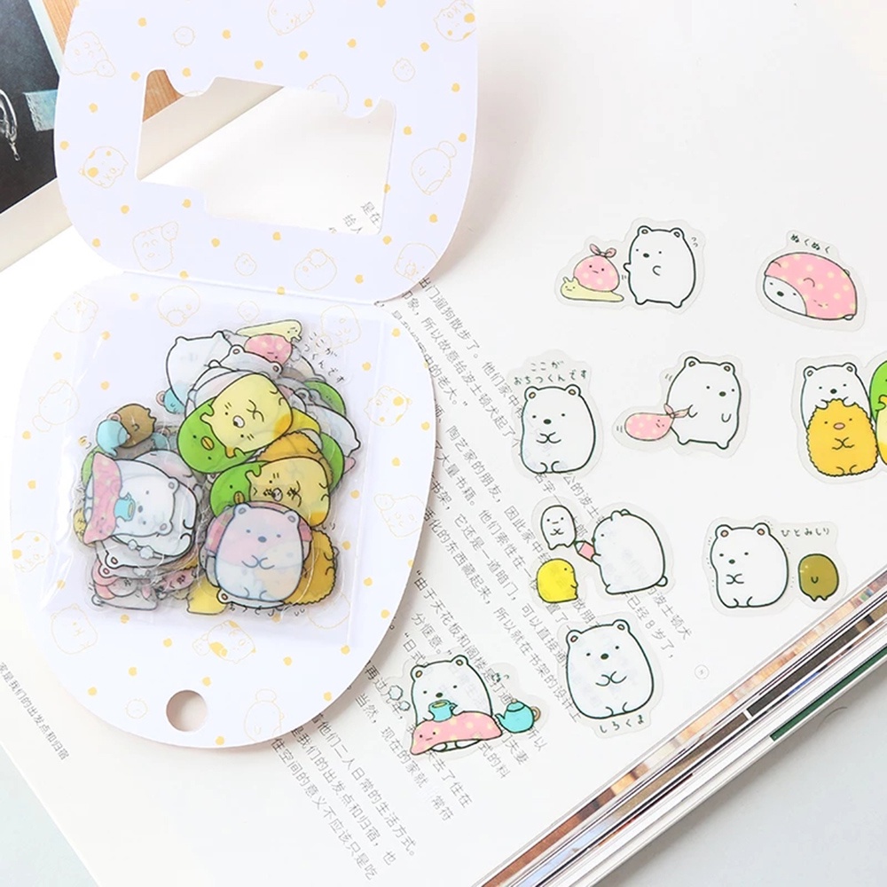 Bộ 50 miếng dán trang trí hình hoạt hình dễ thương DIY