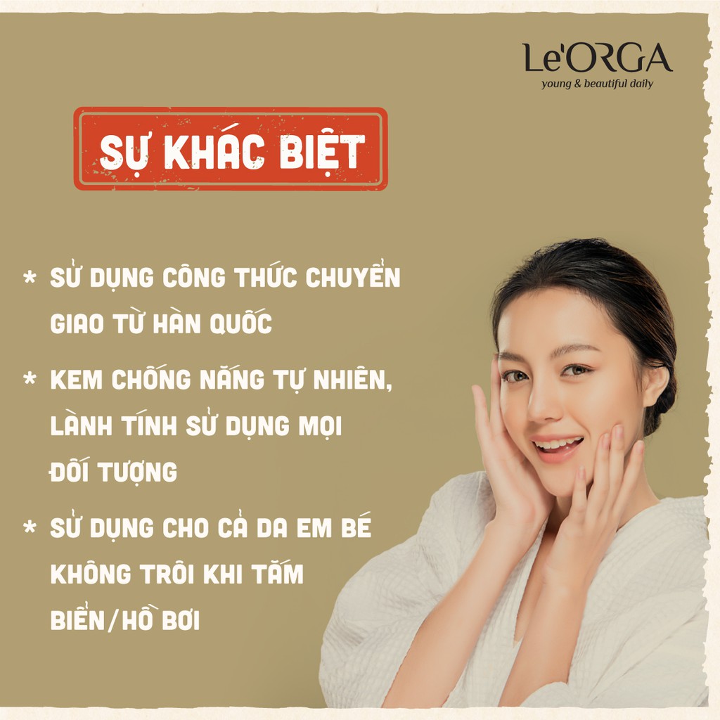 Kem Chống Nắng Le'Orga - Freesun Chống Trôi, Xịt Dưỡng Trắng Da