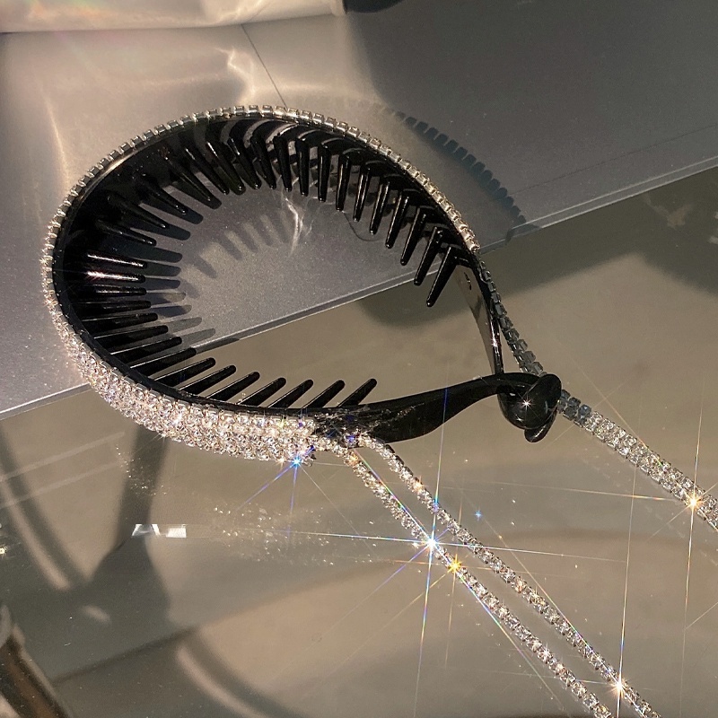 Kẹp Tóc Tua Rua Đính Kim Cương Lấp Lánh Thanh Lịch Cho Nữ