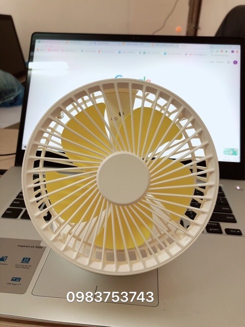 Quạt mini tích điện để bàn gấp gọn tiện dụng 3 cấp độ | BigBuy360 - bigbuy360.vn