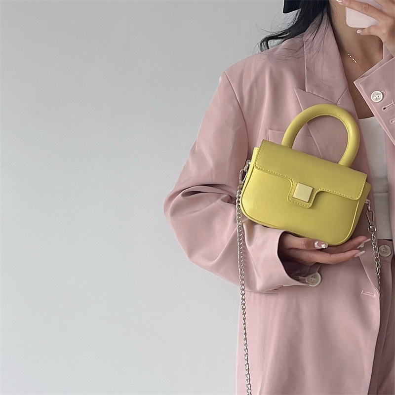 Túi Đeo Vai Mini Màu Trơn Thiết Kế Đơn Giản Thời Trang Cho Nữ 2022