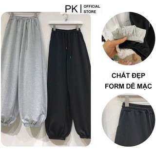 Quần Jogger Nỉ Bo Chun Ống Rộng Unisex PK42 Loại 1 Cao Cấp- PK's House (Ảnh thật trải sàn do shop tự chụp)