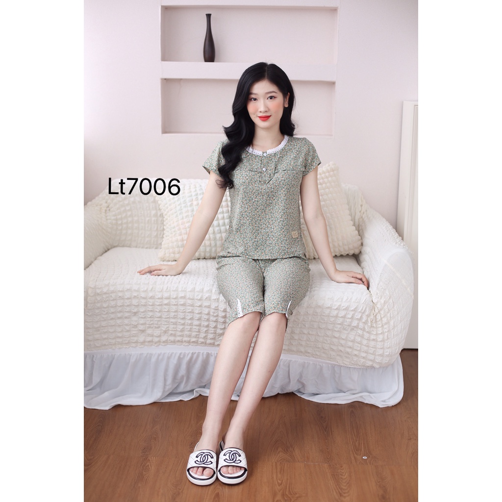 Quần áo ngủ nữ mặc nhà đẹp chất lụa thái mềm mát | BigBuy360 - bigbuy360.vn