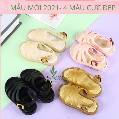 Sandal cho bé nhựa thơm dẻo minimelissa siêu mềm êm phong cách Hy Lạp