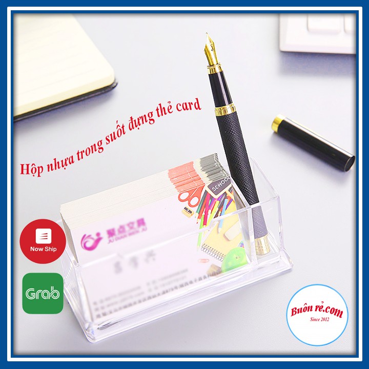 Hộp nhựa trong suốt đựng name card trang trí bàn làm việc 01082 Buôn Rẻ