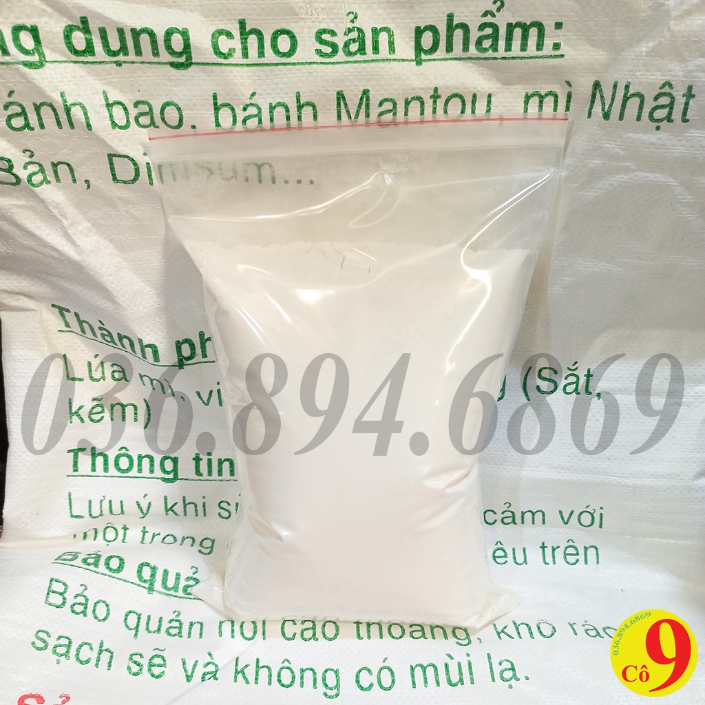 2kg bột mì chuyên dụng số 8, bột mì 3 bông hồng xanh