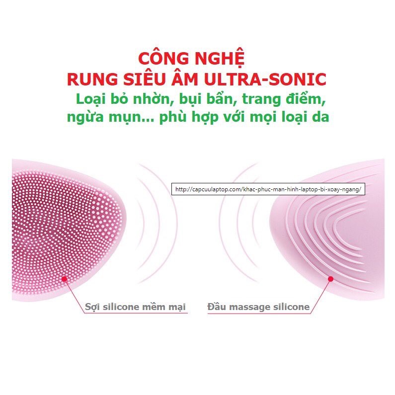 MÁY RỬA MẶT MASSAGE 3IN1 #SONIC FACIAL BRUSH CAO CẤP