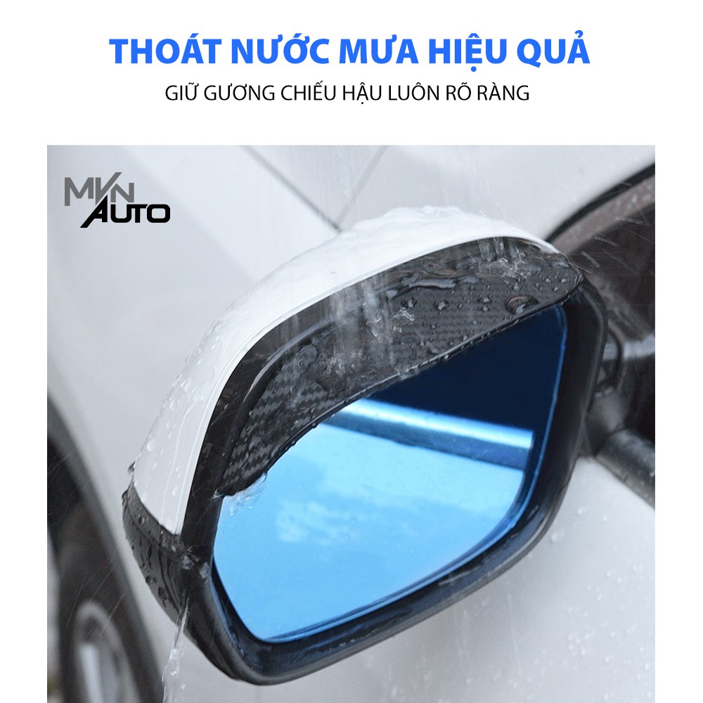 Bộ 2 Tấm Vè Che Mưa Chống Bám Nước Gương Chiếu Hậu Ô Tô Vân Carbon Thể Thao – Mvn Auto