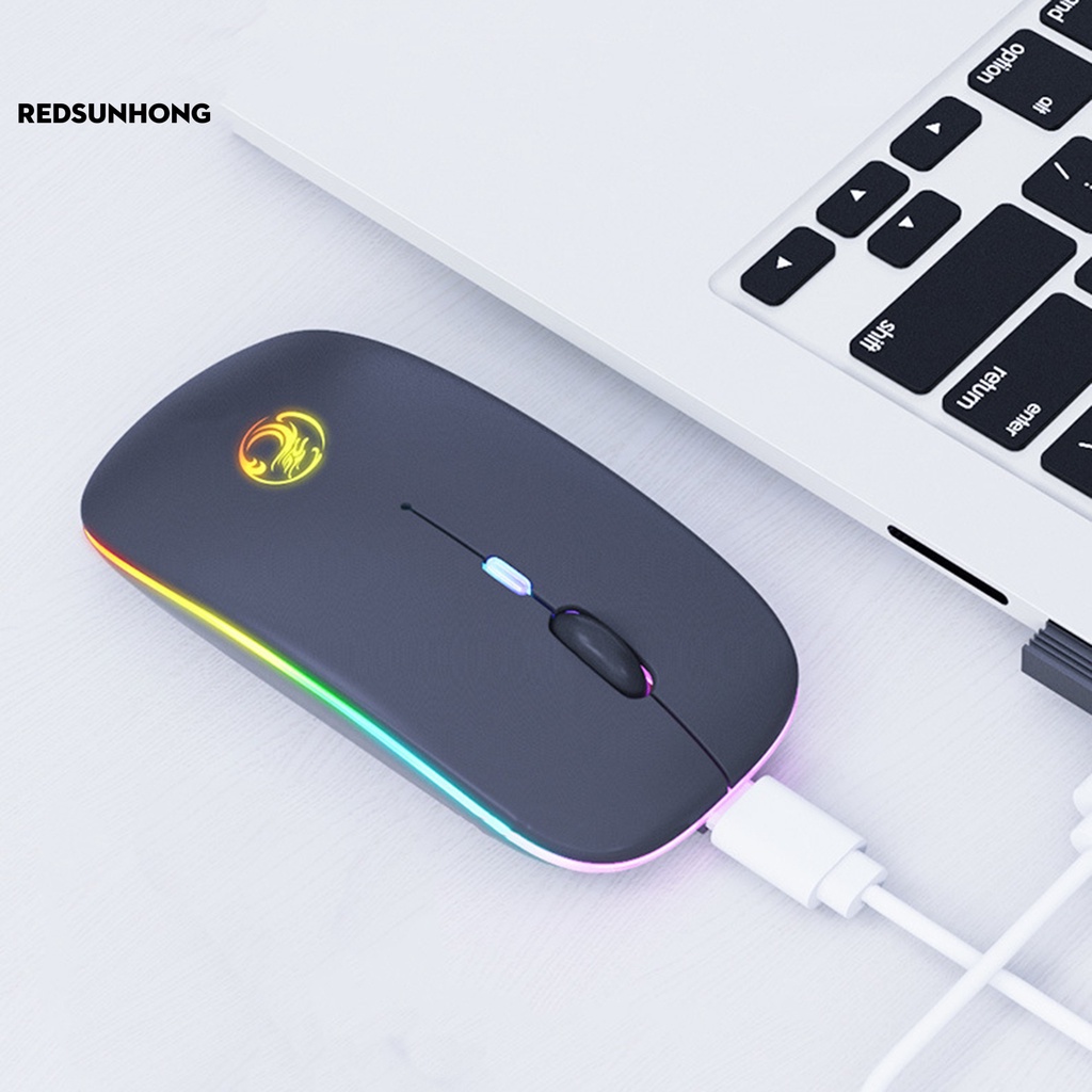 Chuột không dây Có Đèn Led Nhiều Màu Sắc Kết Nối Bluetooth Cho Pc Laptop