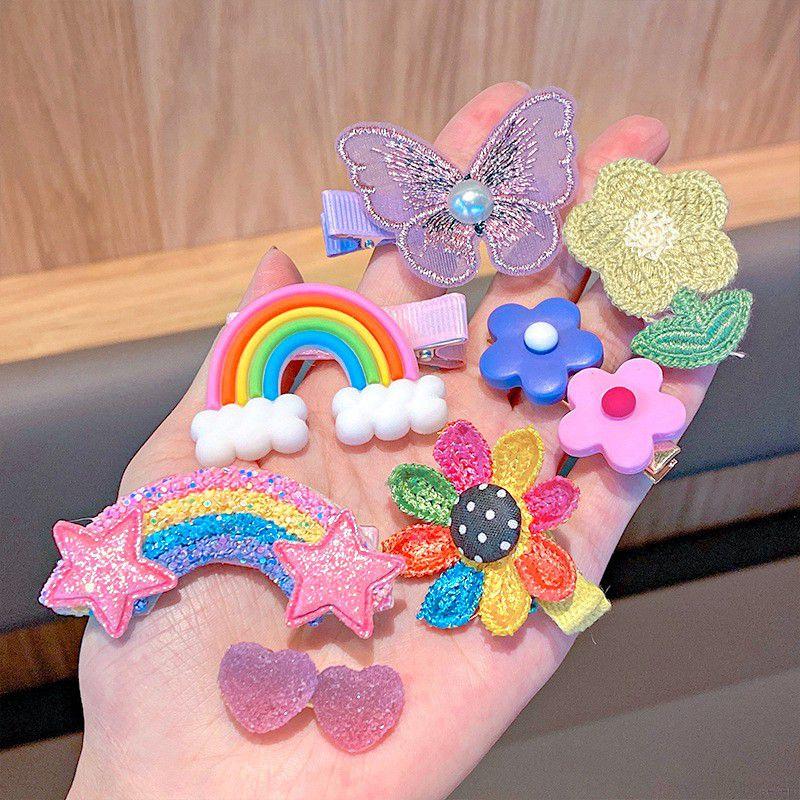 Se7en Girl Cartoon Hair Decoration Flower Bangs Pieces Set For Over 1Y