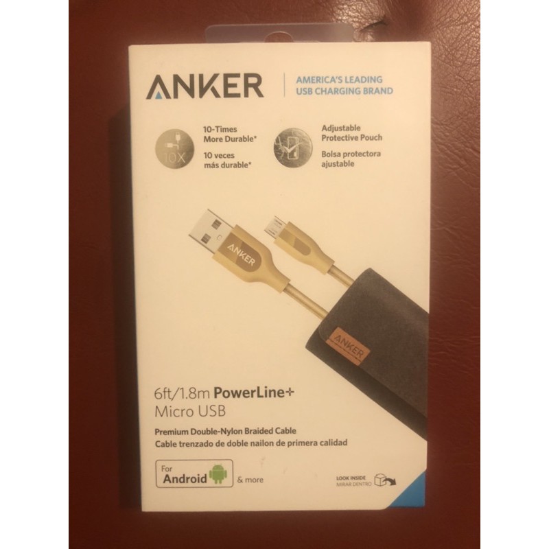 ( CÓ BAO DA ) Cáp sạc Anker Powerline+ Micro USB dài 1.8m A8143